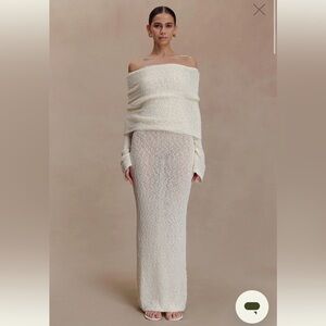 Meshki Marisol Off-Shoulder Ivory Dress